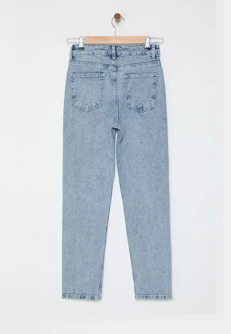 High Waist Slim Mom Jeans