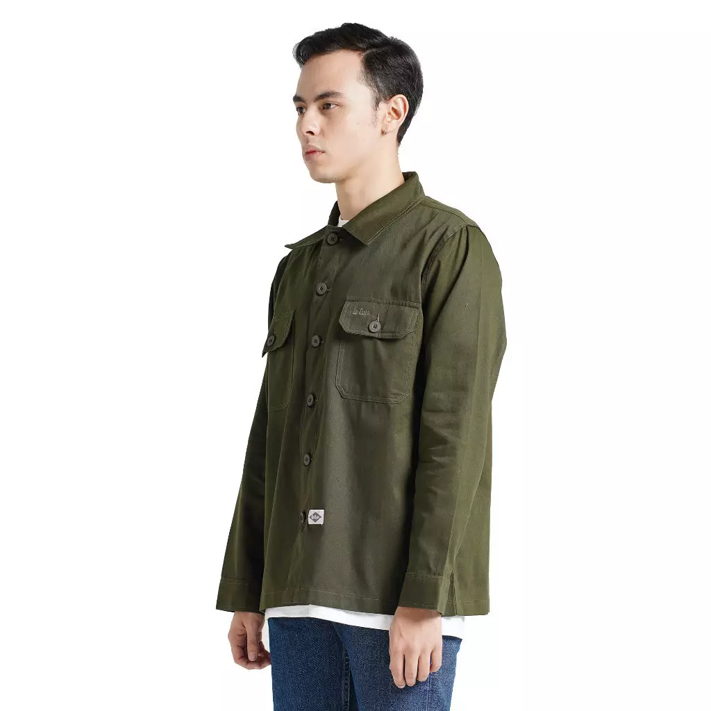 Lee Cooper Long Shirt Fatigue Olive