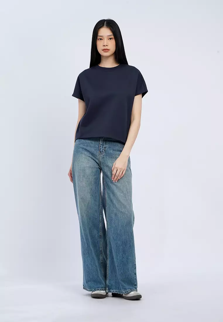 Button Details Boxy Top