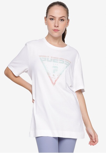 Guess white Active Julie Logo Short Sleeves T-Shirt C656FAA180274AGS_1