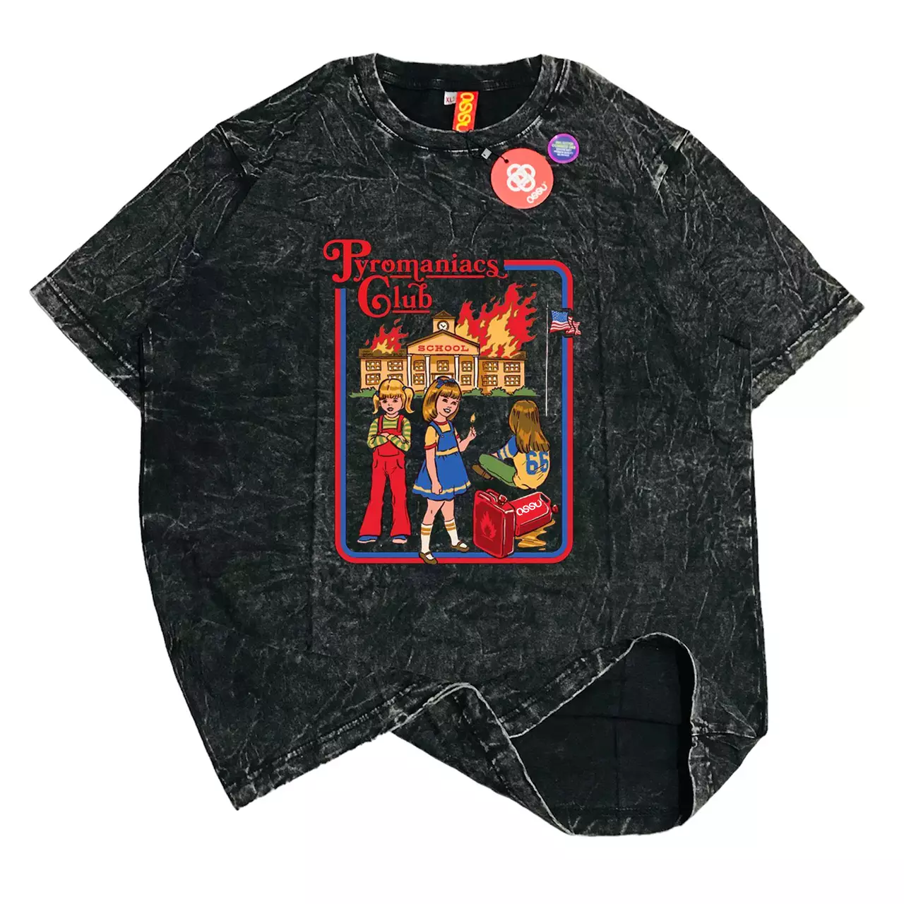 Ossu Phyromaniacs Club Black Washing T-shirt