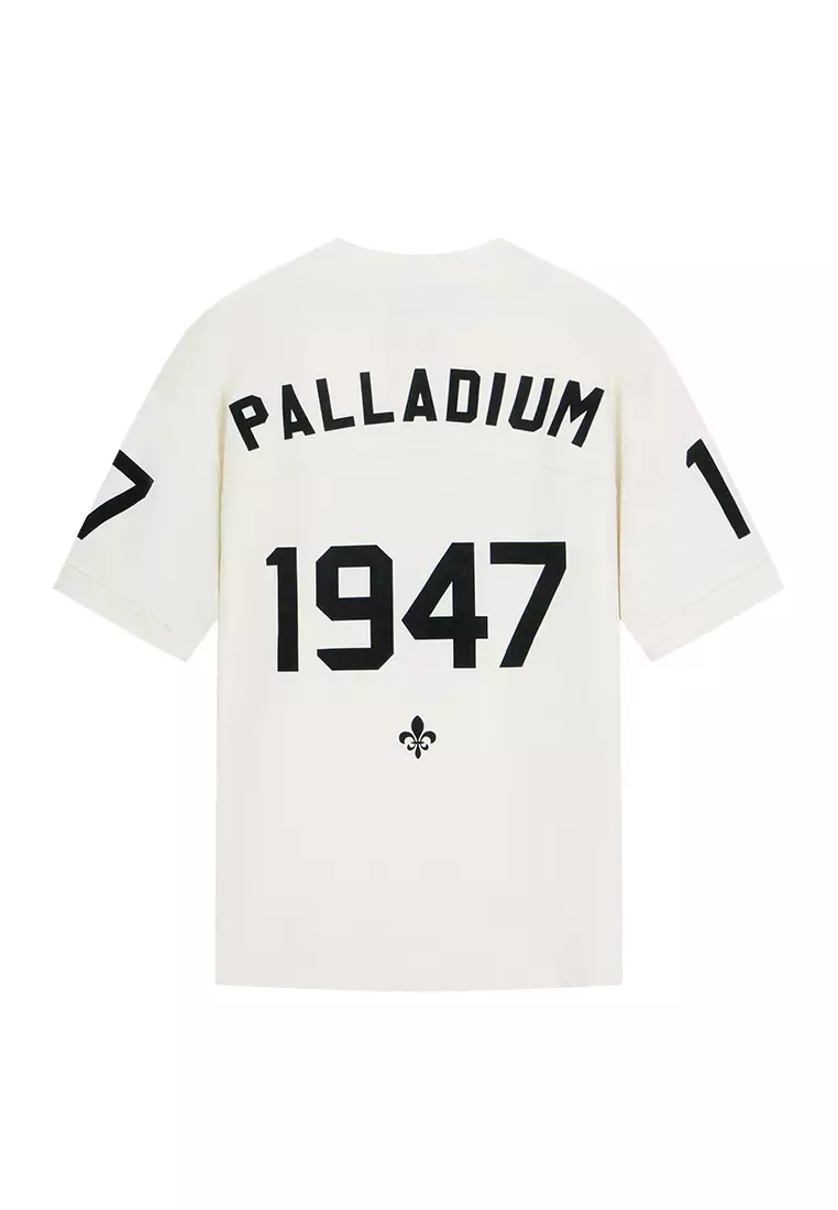 男裝 LOGO 復古風格寬鬆落肩T裇