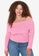 Trendyol pink Plus Size Off The Shoulder Jumper 31FEAAAD1A9271GS_1