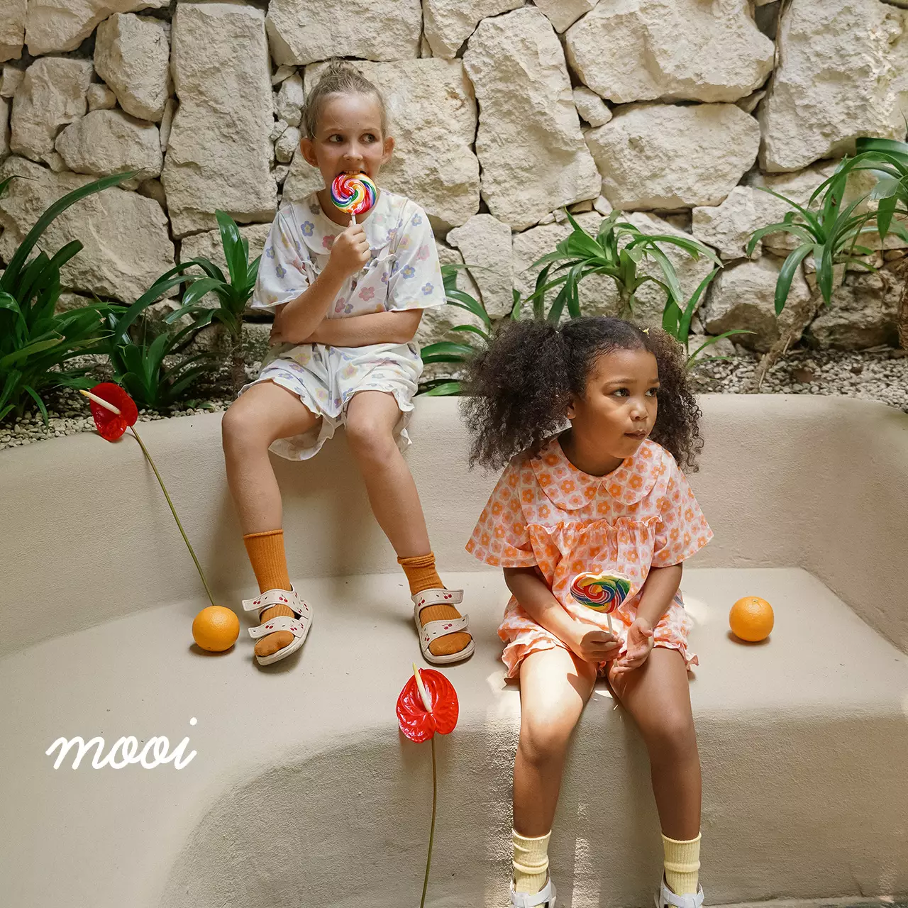 Mooi Atasan Anak Perempuan Rora Ruffle Top - White