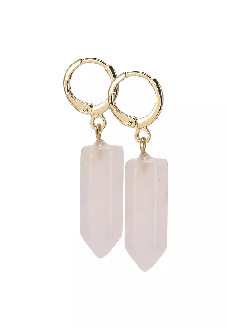 Quartz stone hotsell earrings