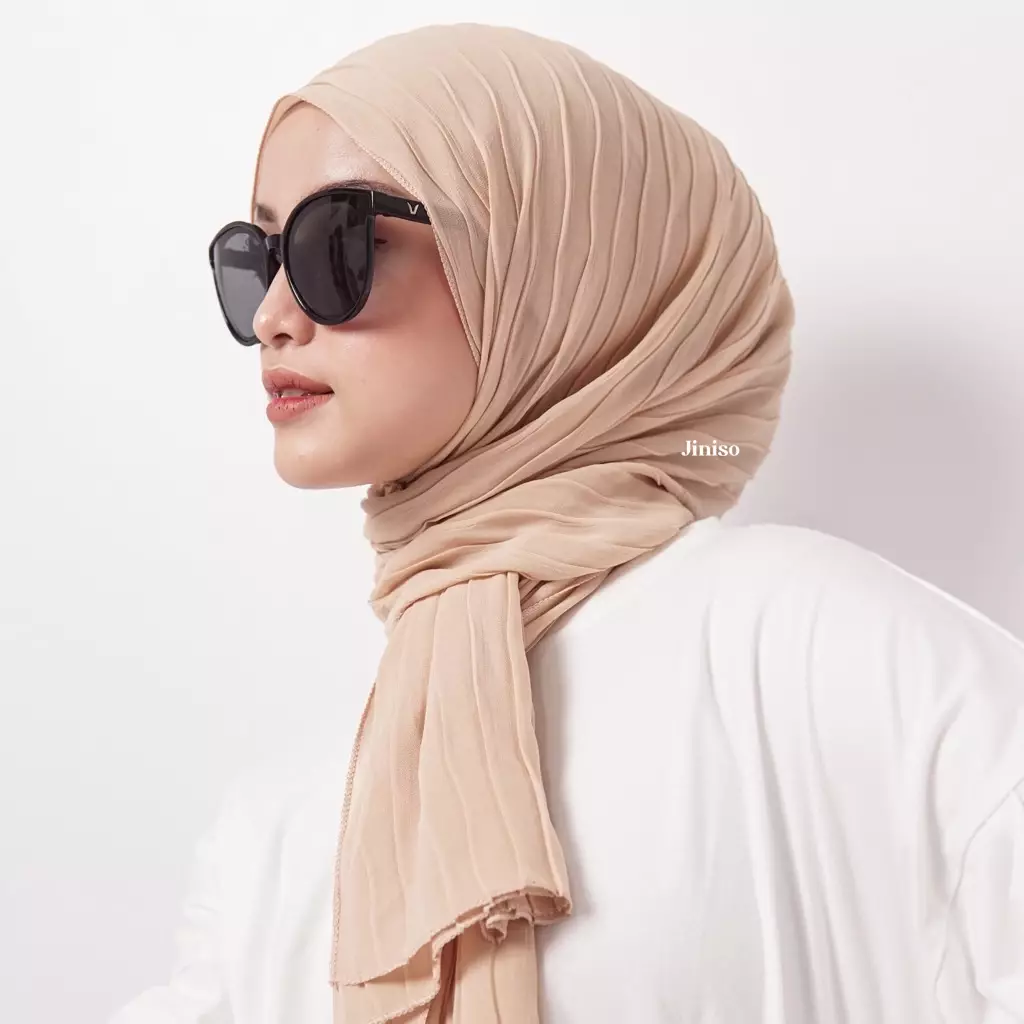 AURA Active Hijab Pashmina Full Plisket Wave