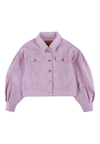 Levi's purple Levi's Girl's Oversized Pleated Sleeves Trucker Jacket - Fragrant Lilac 236B5KA71738A7GS_1