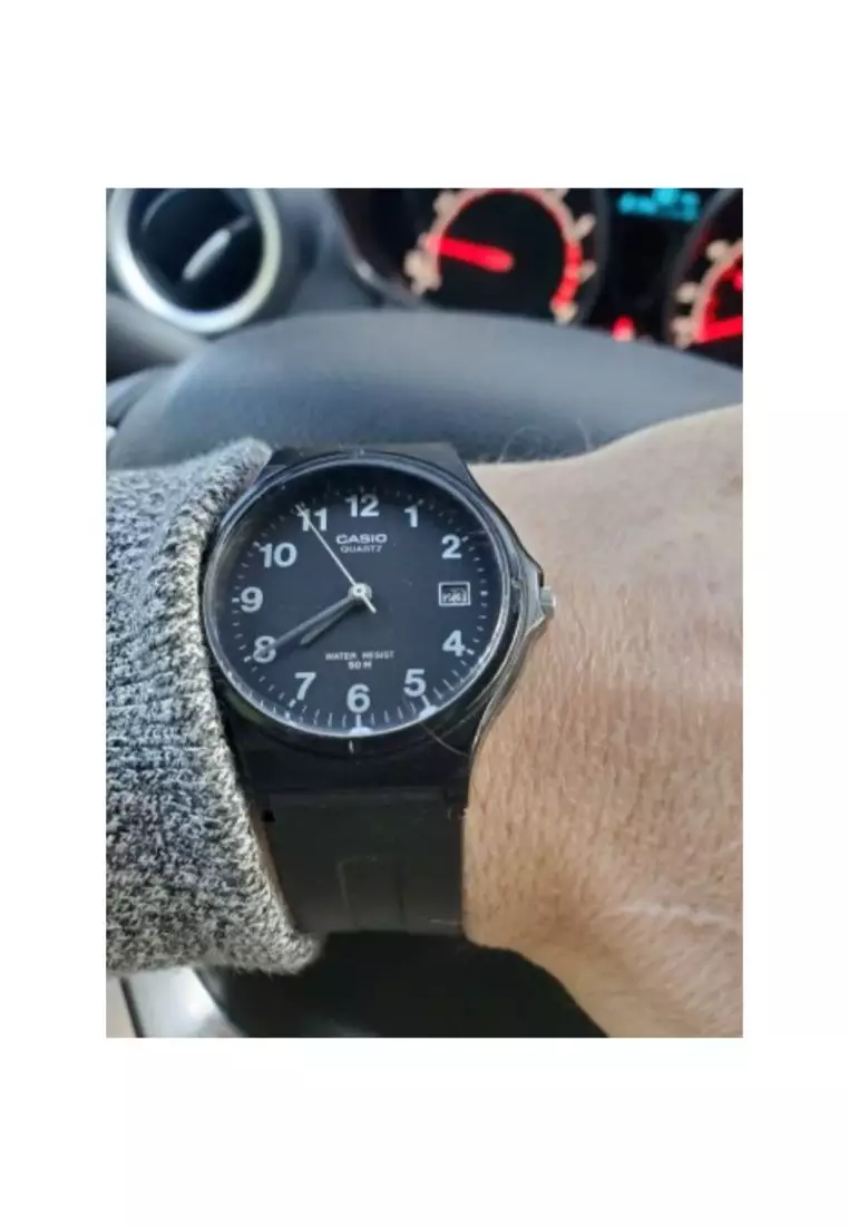 Men's Analog MW-59-1BV Black Resin Band Casual Watch
