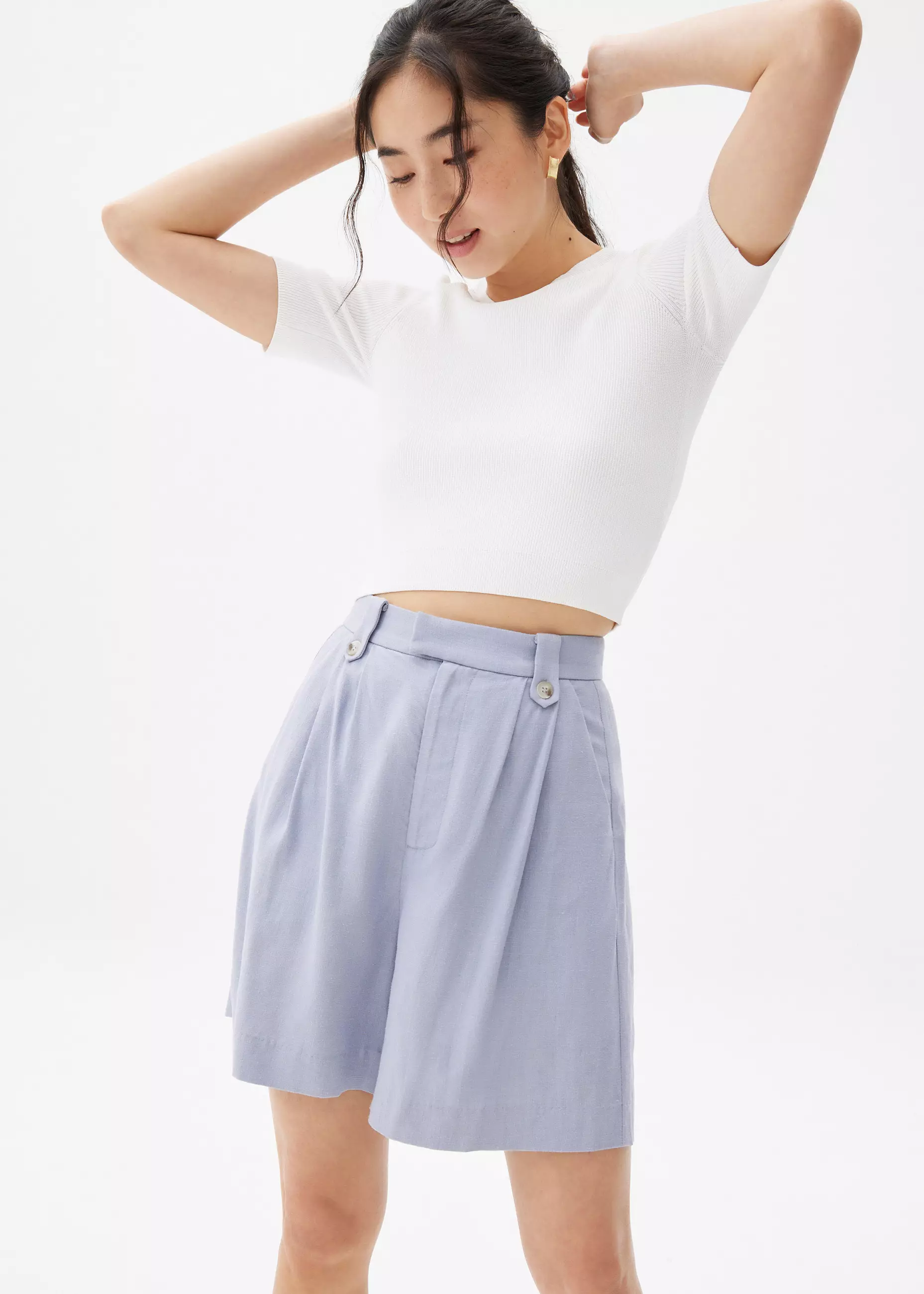 Celana Pendek Wanita - Linen A-line Shorts