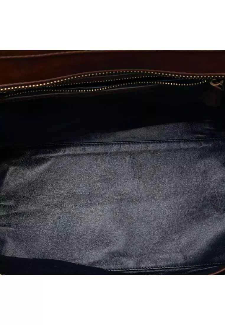 Pre-Loved Celine Mini Tricolor Leather Luggage Tote