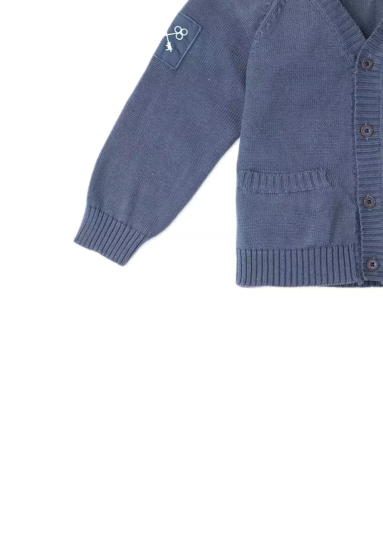 Boys Chevron Sleeves Cardigan