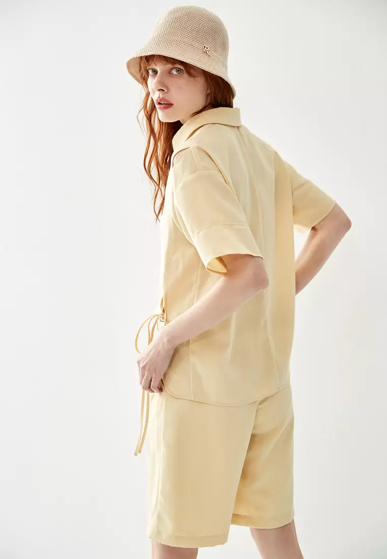 Basic Pale Yellow Bermuda