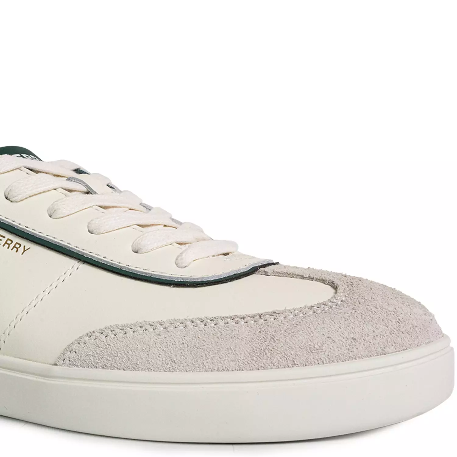 Men's Pier 90 Leather Sneakers - Off-White/Green (25S00421)