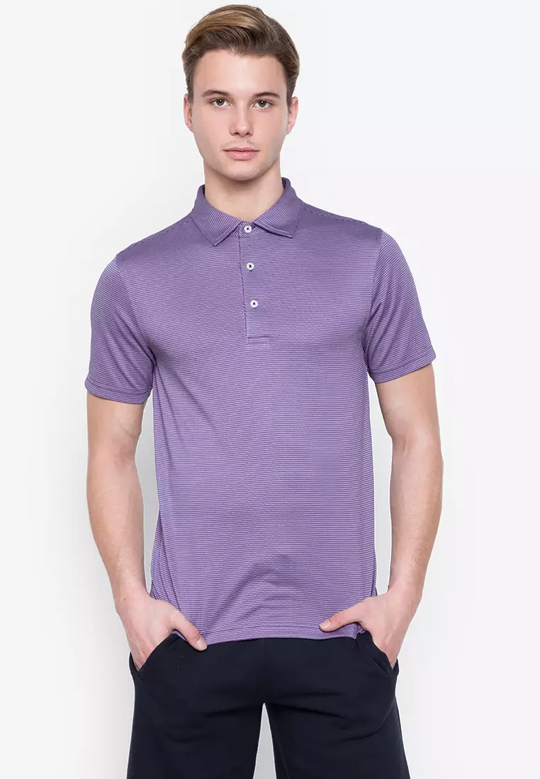 Purple dri fit polo online
