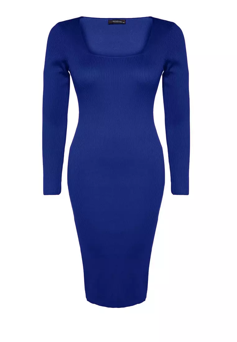 Saxe Square Neck Bodycon Knit Dress Tbbaw24Ah00005