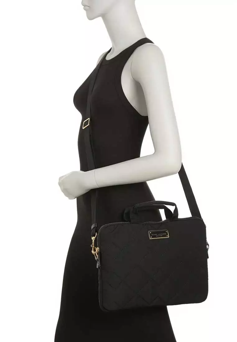Marc Jacobs Quilted Nylon Laptop Bag Black S550M06FA21