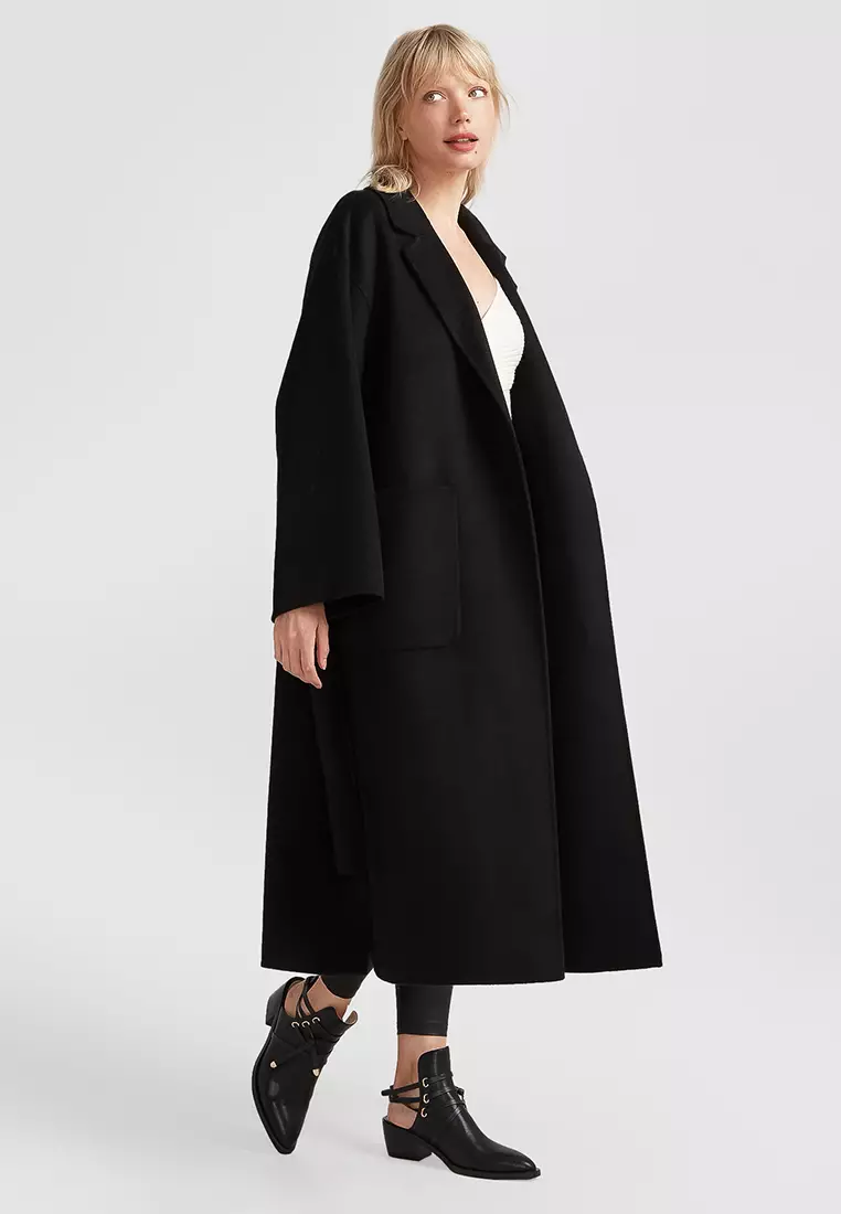 Wide Awake Split Hem Overcoat