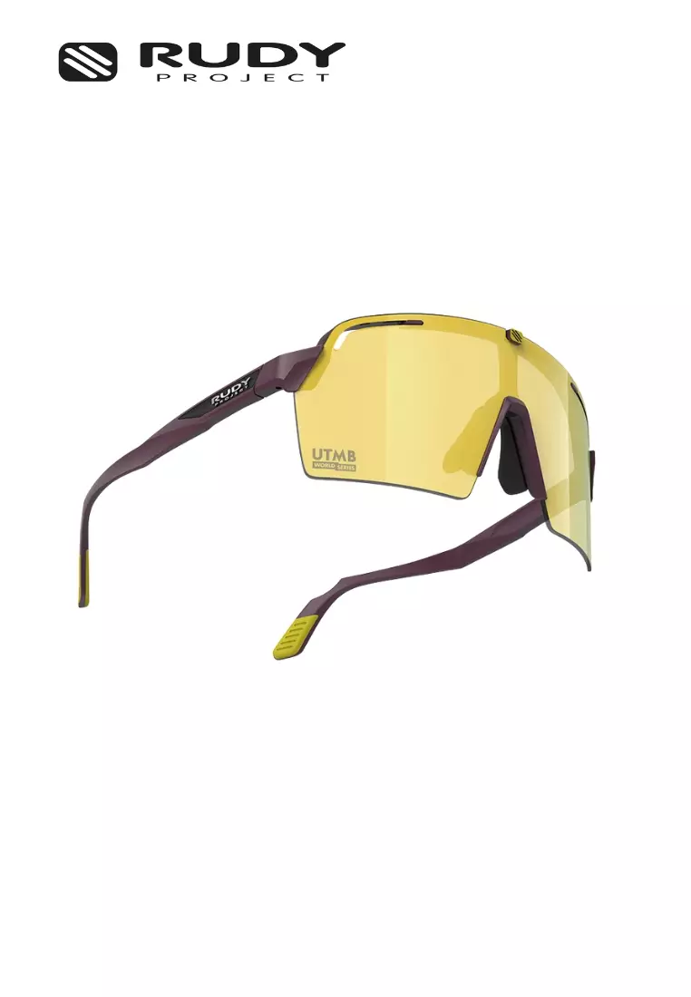 UTMB Spinshield Pro Sports Perf Sunglasses – Cabernet Matte MLS Yellow