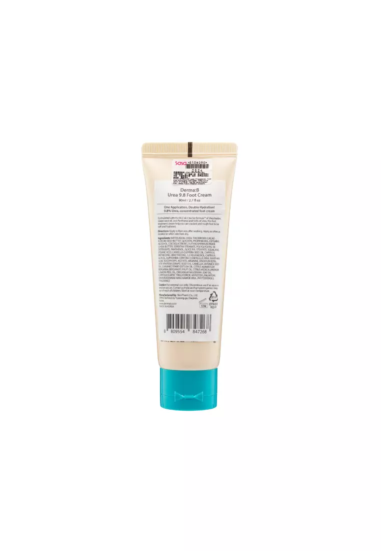 Derma B Urea 9.8 Foot Cream (80ml)