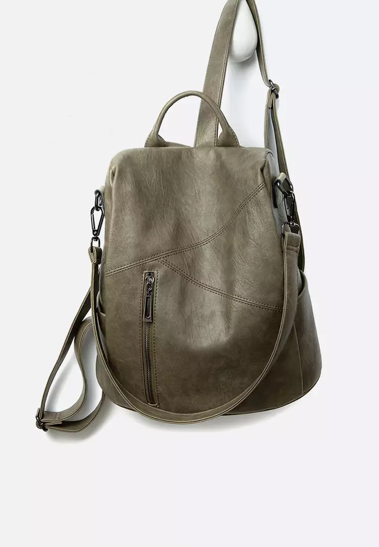 Trendy hot sale leather backpack