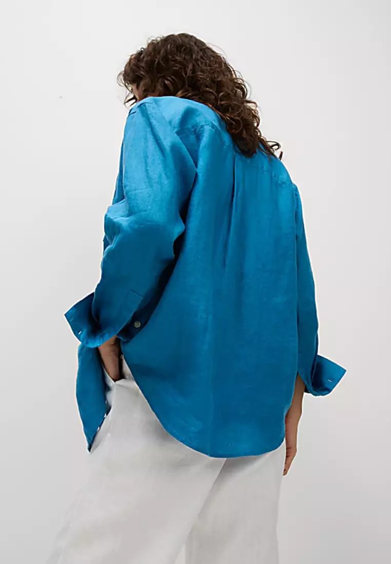 Pure Linen Oversized Girlfriend Style Shirt
