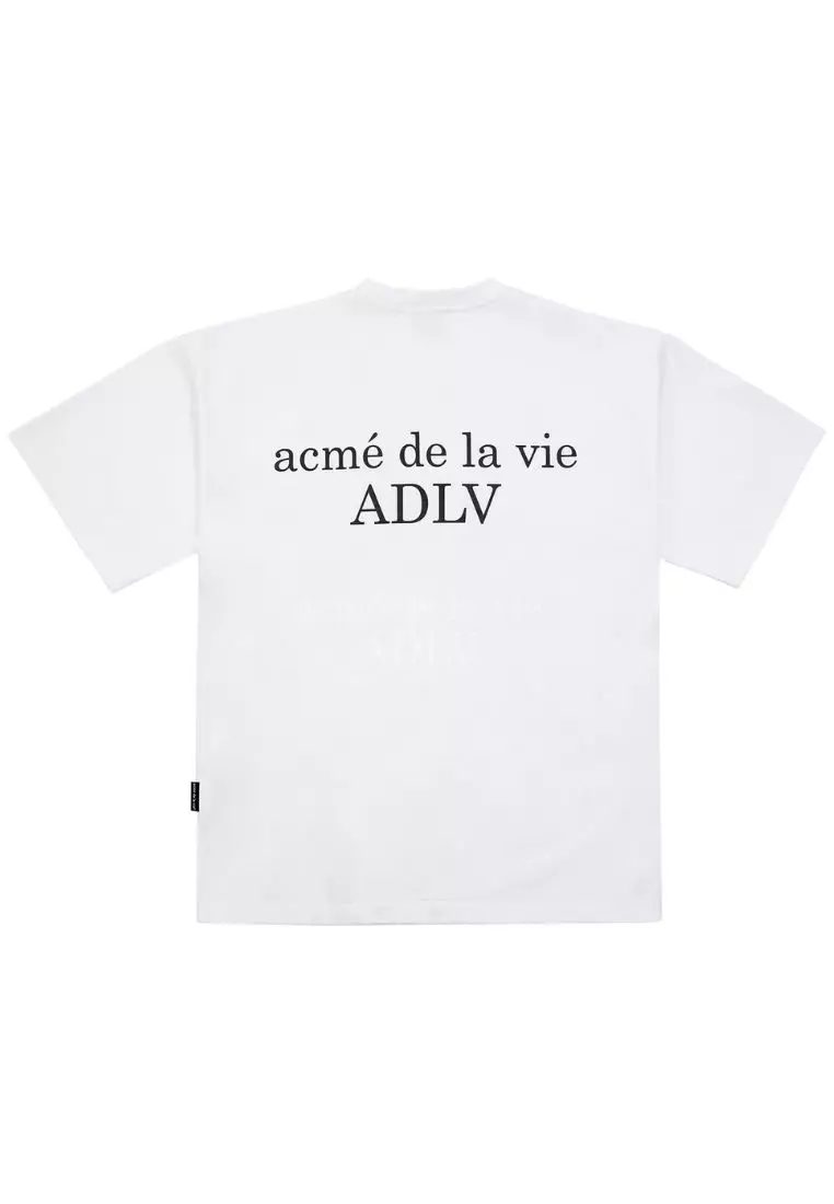 [ADLV] Acmedelavie Baby Face Short Sleeve T-Shirt White Colorful Hands