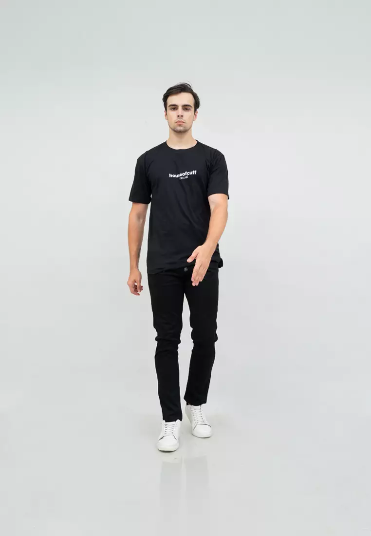 kaos pria lengan pendek rhode island hitam size jumbo houseofcuff