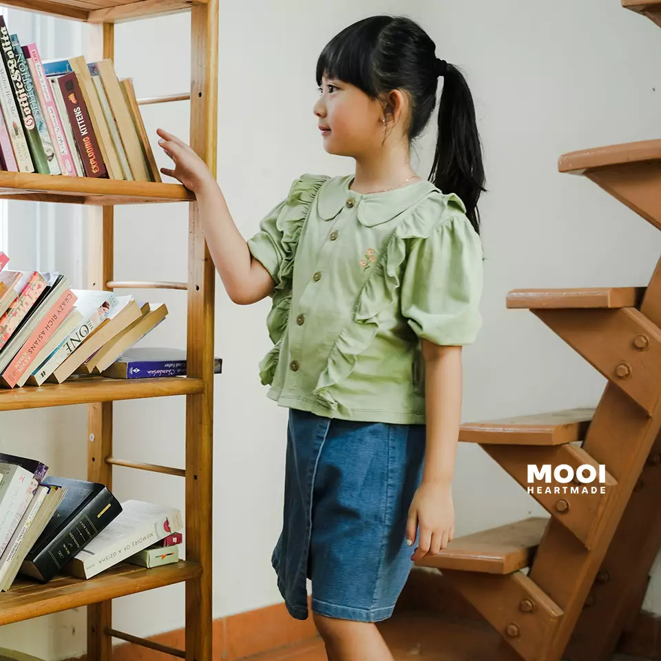 Mooi Atasan Anak Perempuan Wendy Top - Marigold