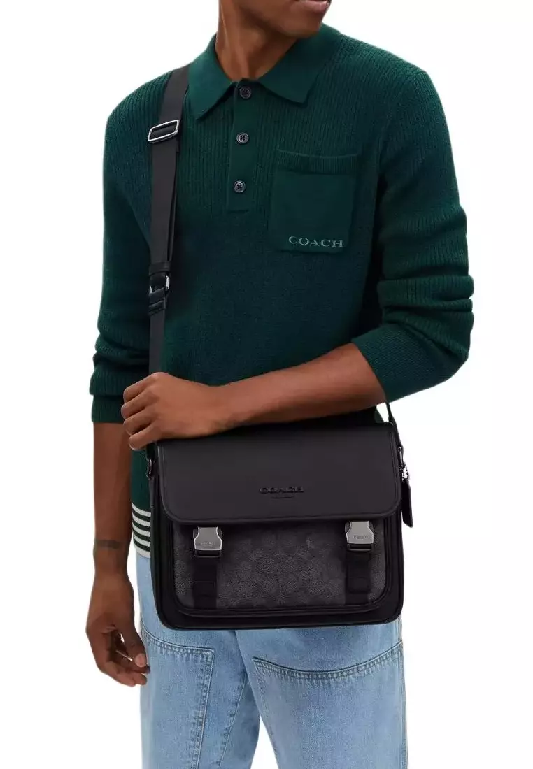 Racer Messenger Bag In Signature Canvas CT716