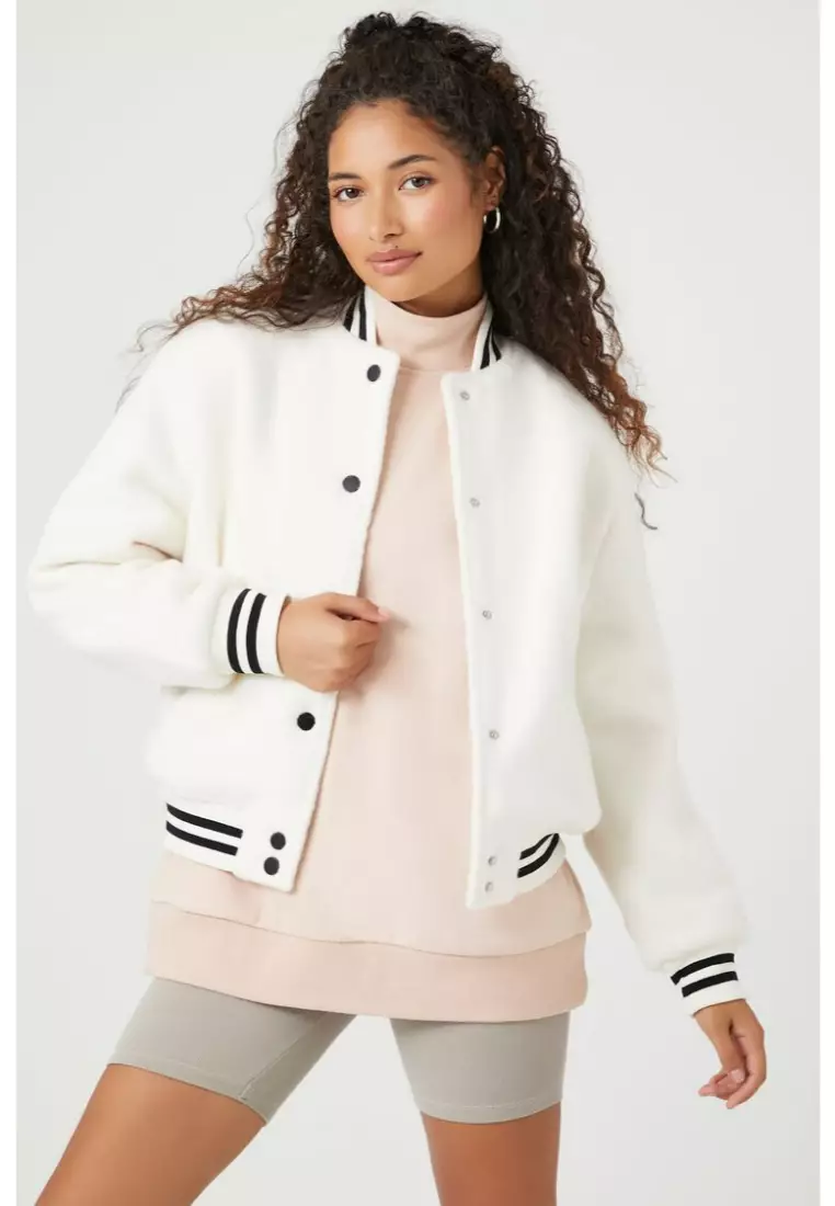 Striped clearance varsity jacket