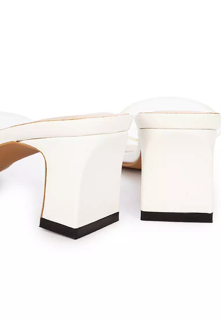 Vinyl Low Heeled Slide