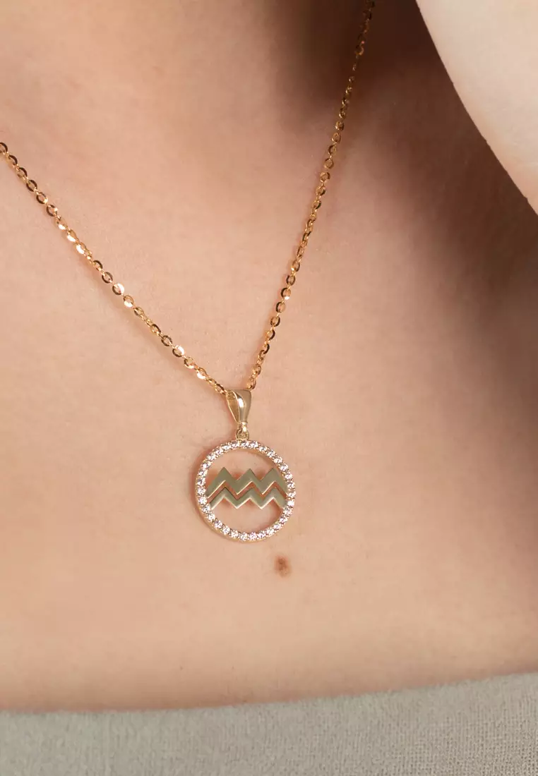 Aquarius Pendant 14k Gold