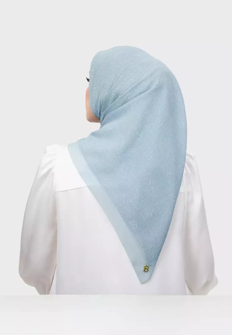Typograph Square - Stone Blue