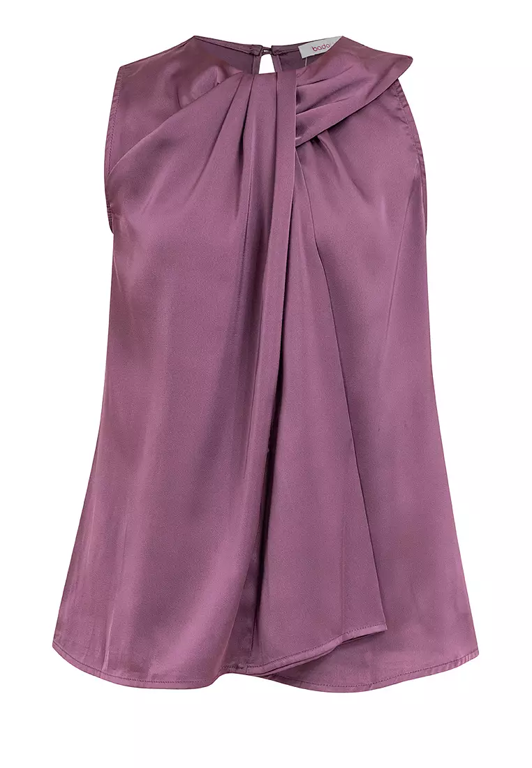 Charlotte Sleeveless Drape Blouse