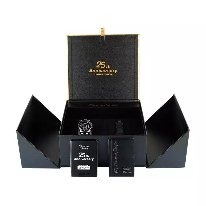 Alexandre Christie Jam Tangan Wanita - Silver Black - Stainless Steel - 6141 XXVBTBBA