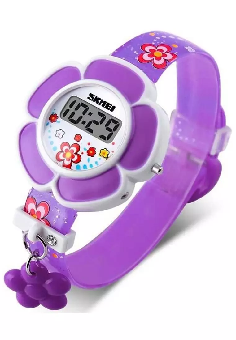 Jam Tangan Anak Digital Lucu Vintage Karet Strap Tali Material PU Leather VC08 ORIGINAL