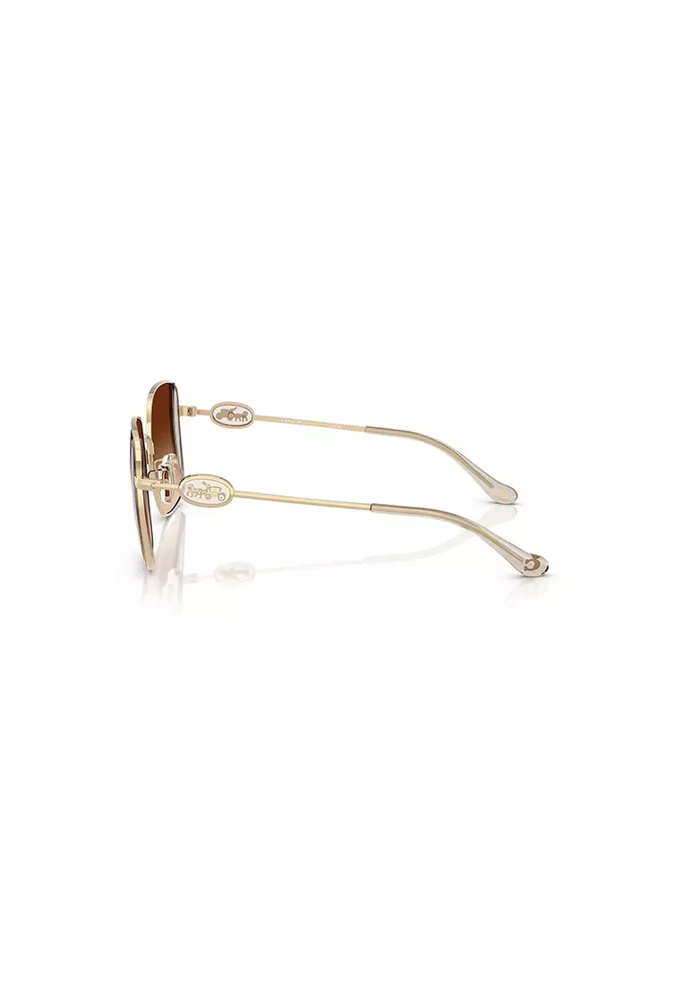 Coach Shiny Gunmetal Square Women's Sunglasses main image 1