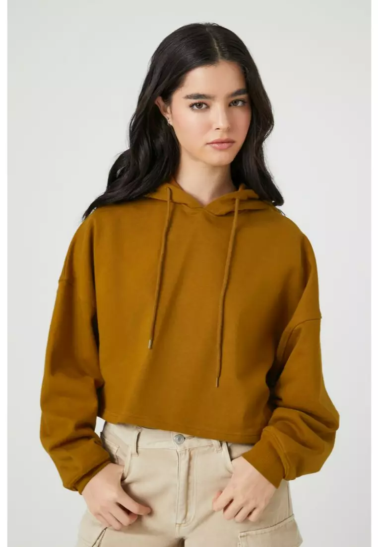 Buy FOREVER 21 Cropped French Terry Hoodie 2024 Online ZALORA