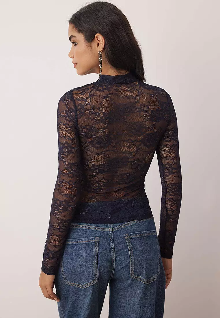 Lace Party Unlined Blouse
