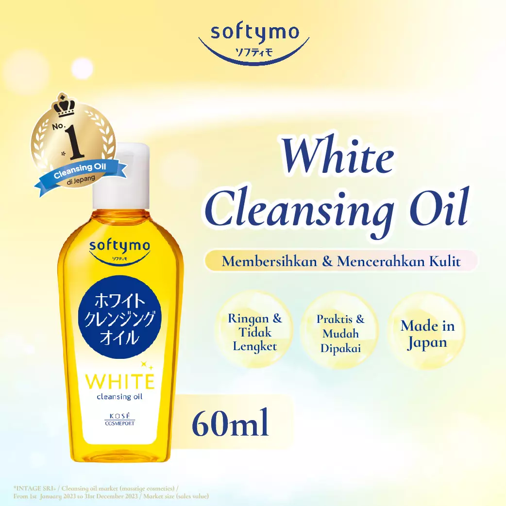 KOSE SOFTYMO White Cleansing Oil 60ml (Travel Size Makeup Remover)