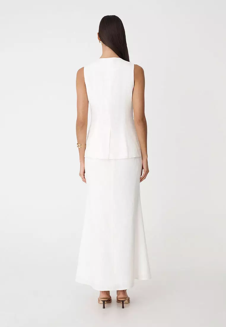 Amelia Linen Blend Maxi Skirt