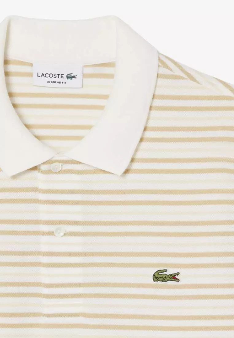 Classic Fit Striped Petit Pique Polo Shirt