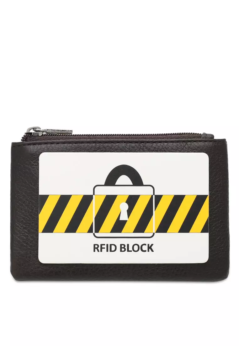 Men's Genuine Leather RFID Blocking Coin Pouch