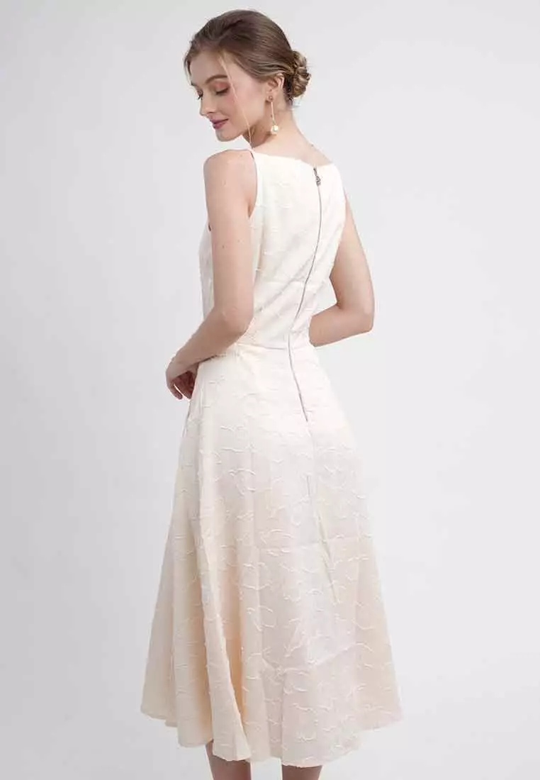 Audrey Floral Jacquard Midi Dress