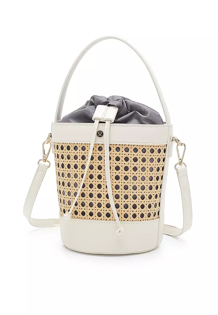 bucket bag white