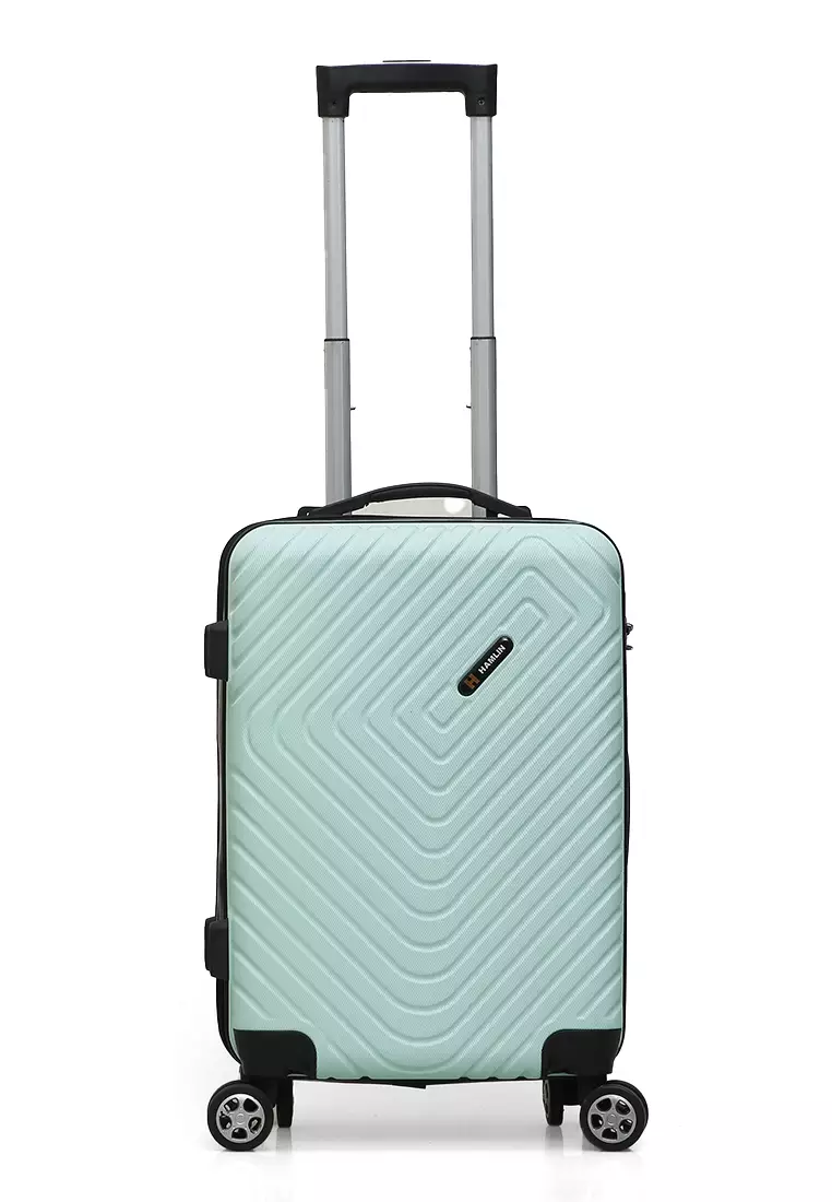 Carlton Koper Hardcase Unisex Size 20 Inch Uniqe Design Tas Travel Large Compartment Material ABS+PVC Coated ORIGINAL - Green