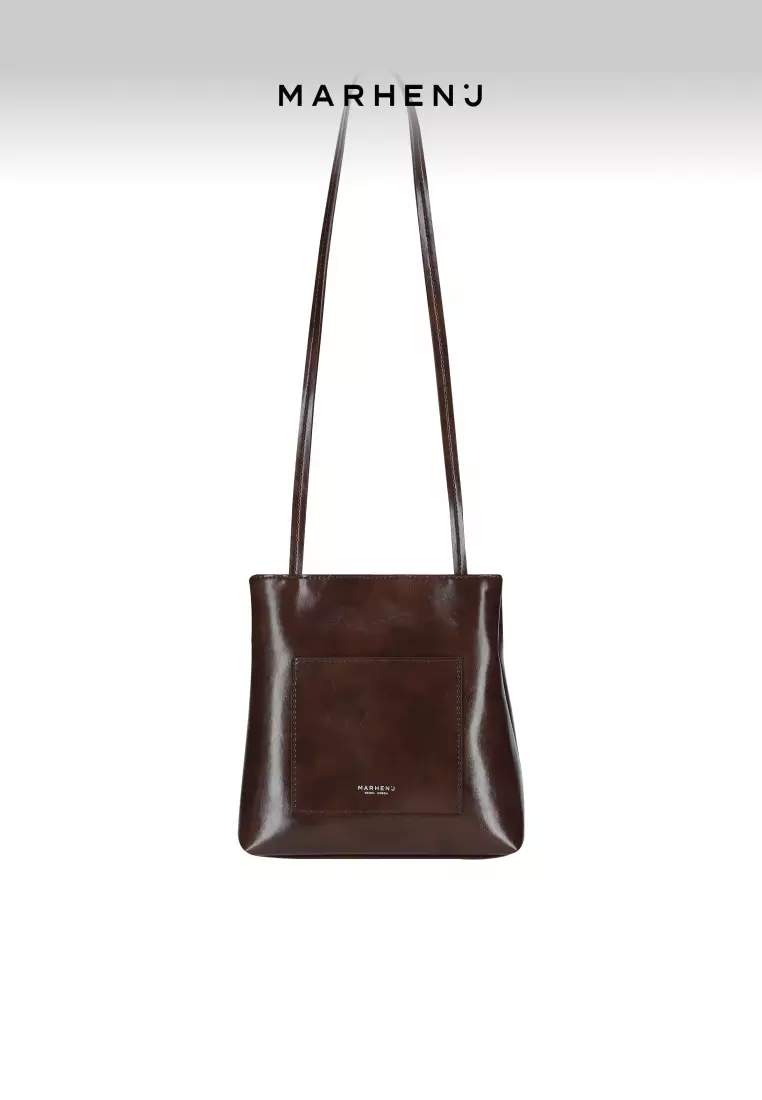 LOME Vegan Leather Shoulder Bag Brown