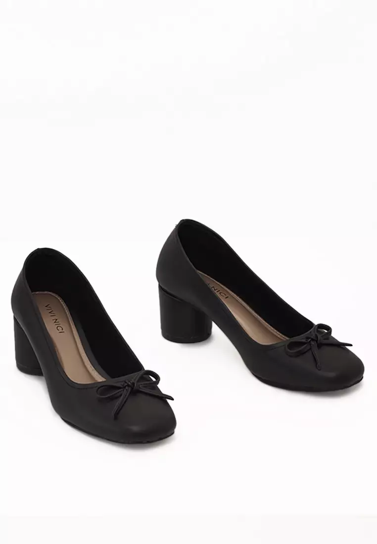 VIVI NICI - Courtney Sepatu Wanita Hak 5 cm Black Solid