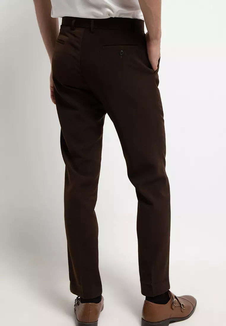 Imp Slimfit Celana Formal Dark Brown
