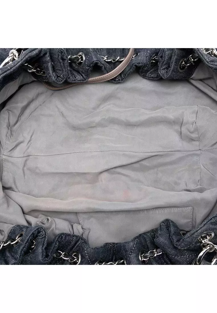 Pre-Loved Chanel Quilted Denim Stretch Spirit Cabas Tote
